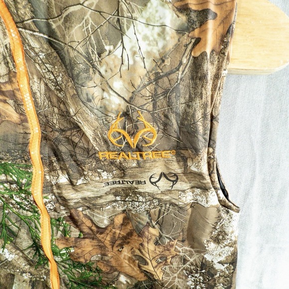 RealTree Edge Full Zip Camo Hunting Vest Reversable Black and Camo Mens Medium - Picture 5 of 11